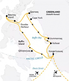 北西航路：カナダ北極圏と西グリーンランド探検クルーズ17日間