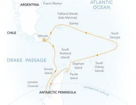 フォークランド諸島とサウスジョージア島、南極圏クルーズ23日間